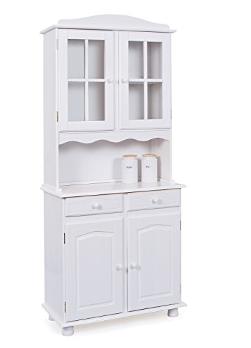 Dmora Sideboard mit zwei Türen und zwei Schubladen, weiße Farbe, 88 x 198 x 32 cm von Esidra