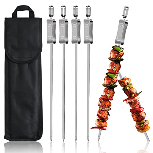 Grillspieße Edelstahl,Wiederverwendbare Spieße,6 Pack Grill Kabob Lange Spieße Fleischspieße Set Grill Skewers Grillzubehör Grillspieße Edelstahl,Wiederverwendbare Spieße,6 Pack Grill Kabob Lange Spieße Fleischspieße Set Grill Skewers Grillzubehör von Esie Houzie