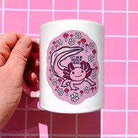 Axolotl Becher Pilz Kaffeetasse Gänseblümchen Tasse Geschenk Lustige Aus Ton Niedliches Seltsames Für Sie Kawaii Sarkasmus Lustiger Büro von EskaandtheAlpenglow