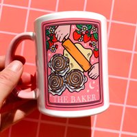 Backgeschenk Becher Bäcker Kaffeetasse Kochen Geschenkbox Sauerteig Geschenk Brot Enthusiast Herstellung Erdbeerbecher Tarot von EskaandtheAlpenglow