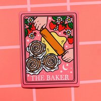 Bäcker Magnet Backen Sauerteig Nettes Geschenk Tarot Karte Kunst Koch Kochen Für Sie Mutter Kühlschrankmagnet Brot Machen Erdbeere Rosa Mädchen von EskaandtheAlpenglow