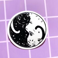 Yin Yang Magnet Schwarze Katze Süße Katzenbesitzer Haustier Geschenk Freundin Bestie Kühlschrankmagnet Unter Dem Motto Vet Tech Und Dekor Auto von EskaandtheAlpenglow
