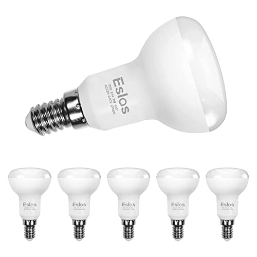 Eslas R50 E14 LED Lampe Warmweiss CRI> 90, 7W 700Lm, 2700K Warmweiß,E14 LED Reflektorlampe, 70W Halogenlampen Ersetzt, 120 Grad Abstrahlwinkel, Nicht-Dimmbar, 6 Stück von Eslas