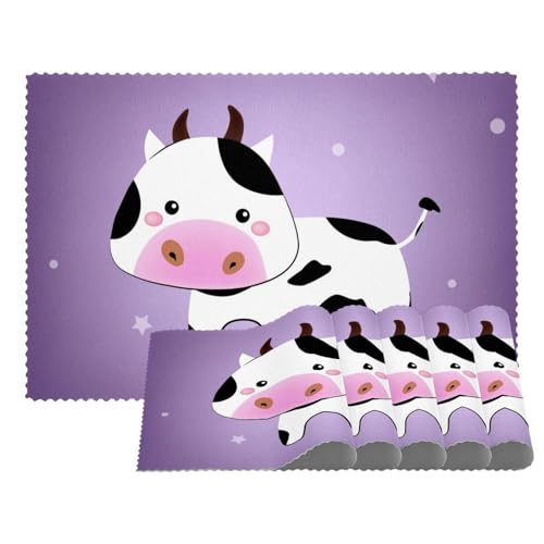 Animal Planet Baby Kuh Platzsets, hitzebeständige Tischsets, 4er-Set, waschbar, rutschfest, schmutzabweisend, für den Außenbereich, Tischset für Tisch, Küche, Esszimmer, leicht zu reinigen Animal Planet Baby Kuh Platzsets, hitzebeständige Tischsets, 4er-Set, waschbar, rutschfest, schmutzabweisend, für den Außenbereich, Tischset für Tisch, Küche, Esszimmer, leicht zu reinigen von Eslifey