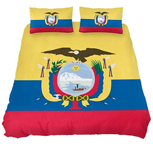 Eslifey Bettwäsche-Set, Motiv: Flagge Kolumbien, weich, 3-teilig, 150 x 200 cm, für Schlafzimmer von Eslifey