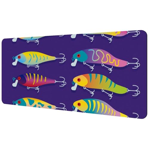 Eslifey Extra großes Mauspad, Angelköder mit dunkelviolettem Hintergrund, erweitertes Schreibtisch-Mauspad mit rutschfester Gummiunterseite, Schreibtischunterlage für Gamer, Büro und Zuhause, 40 x Eslifey Extra großes Mauspad, Angelköder mit dunkelviolettem Hintergrund, erweitertes Schreibtisch-Mauspad mit rutschfester Gummiunterseite, Schreibtischunterlage für Gamer, Büro und Zuhause, 40 x von Eslifey
