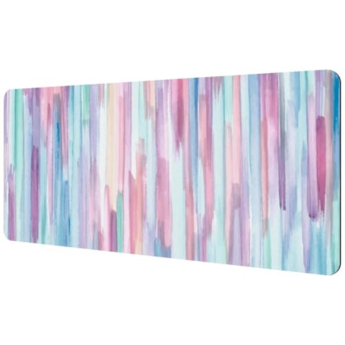 Eslifey Extra großes Mauspad, Aquarell-Linien, gestreift, erweitertes Schreibtisch-Mauspad mit rutschfester Gummiunterseite, Schreibtischunterlage für Gamer, Büro und Zuhause, 40 x 89,5 cm Eslifey Extra großes Mauspad, Aquarell-Linien, gestreift, erweitertes Schreibtisch-Mauspad mit rutschfester Gummiunterseite, Schreibtischunterlage für Gamer, Büro und Zuhause, 40 x 89,5 cm von Eslifey