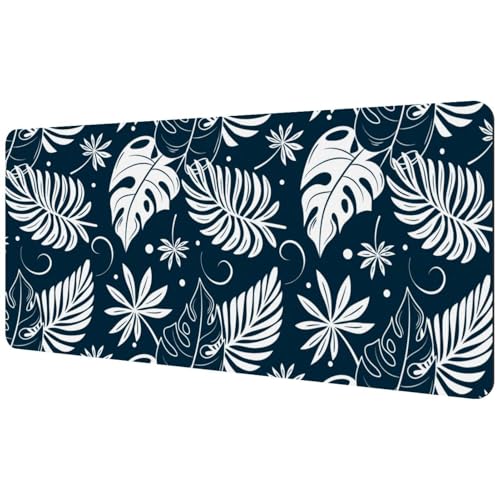 Eslifey Extra großes Mauspad, Blatt-Design, tropisches Marineblau, erweitertes Schreibtisch-Mauspad mit rutschfester Gummiunterseite, Schreibtischunterlage für Gamer, Büro und Zuhause, 40 x 89,5 cm Eslifey Extra großes Mauspad, Blatt-Design, tropisches Marineblau, erweitertes Schreibtisch-Mauspad mit rutschfester Gummiunterseite, Schreibtischunterlage für Gamer, Büro und Zuhause, 40 x 89,5 cm von Eslifey
