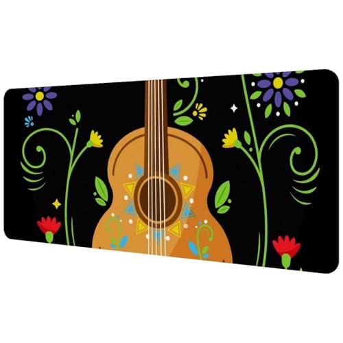 Eslifey Extra großes Mauspad, Blumen-Gitarre, erweitertes Schreibtisch-Mauspad mit rutschfester Gummiunterseite, Schreibtischunterlage für Gamer, Büro und Zuhause, 40 x 89,5 cm Eslifey Extra großes Mauspad, Blumen-Gitarre, erweitertes Schreibtisch-Mauspad mit rutschfester Gummiunterseite, Schreibtischunterlage für Gamer, Büro und Zuhause, 40 x 89,5 cm von Eslifey
