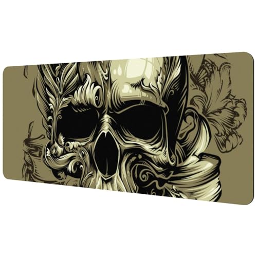 Eslifey Extra großes Mauspad, Blumen-Totenkopf-Blume, erweitertes Schreibtisch-Mauspad mit rutschfester Gummiunterseite, Schreibtischunterlage für Gamer, Büro und Zuhause, 40 x 89,5 cm Eslifey Extra großes Mauspad, Blumen-Totenkopf-Blume, erweitertes Schreibtisch-Mauspad mit rutschfester Gummiunterseite, Schreibtischunterlage für Gamer, Büro und Zuhause, 40 x 89,5 cm von Eslifey