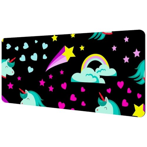 Eslifey Extra großes Mauspad, Einhorn-Design, erweitertes Schreibtisch-Mauspad mit rutschfester Gummiunterseite, Schreibtischunterlage für Gamer, Büro und Zuhause, 40 x 89,5 cm Eslifey Extra großes Mauspad, Einhorn-Design, erweitertes Schreibtisch-Mauspad mit rutschfester Gummiunterseite, Schreibtischunterlage für Gamer, Büro und Zuhause, 40 x 89,5 cm von Eslifey