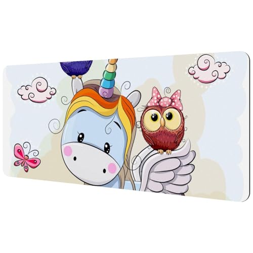 Eslifey Extra großes Mauspad, Einhorn-Design, niedlich, erweitertes Schreibtisch-Mauspad mit rutschfester Gummiunterseite, Schreibtischunterlage für Gamer, Büro und Zuhause, 40 x 89,5 cm Eslifey Extra großes Mauspad, Einhorn-Design, niedlich, erweitertes Schreibtisch-Mauspad mit rutschfester Gummiunterseite, Schreibtischunterlage für Gamer, Büro und Zuhause, 40 x 89,5 cm von Eslifey