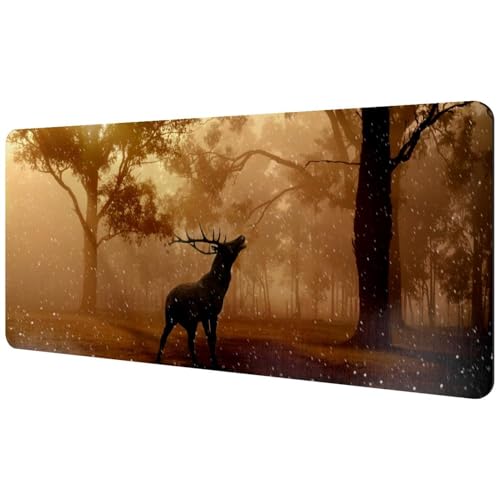 Eslifey Extra großes Mauspad, Elch-Natur, erweitertes Schreibtisch-Mauspad mit rutschfester Gummiunterseite, Schreibtischunterlage für Gamer, Büro und Zuhause, 40 x 89,5 cm Eslifey Extra großes Mauspad, Elch-Natur, erweitertes Schreibtisch-Mauspad mit rutschfester Gummiunterseite, Schreibtischunterlage für Gamer, Büro und Zuhause, 40 x 89,5 cm von Eslifey