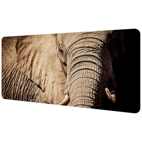 Eslifey Extra großes Mauspad, Elefanten-Tier-Schreibtisch-Mauspad mit rutschfester Gummiunterseite, Schreibtischunterlage für Gamer, Büro und Zuhause, 40 x 89,5 cm von Eslifey