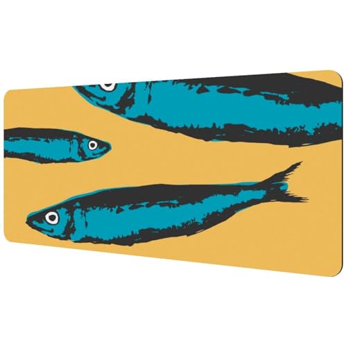Eslifey Extra großes Mauspad, Fisch-Design, erweitertes Schreibtisch-Mauspad mit rutschfester Gummiunterseite, Schreibtischunterlage für Gamer, Büro und Zuhause, 40 x 89,5 cm Eslifey Extra großes Mauspad, Fisch-Design, erweitertes Schreibtisch-Mauspad mit rutschfester Gummiunterseite, Schreibtischunterlage für Gamer, Büro und Zuhause, 40 x 89,5 cm von Eslifey