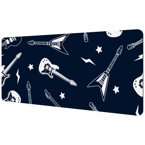 Eslifey Extra großes Mauspad, Gitarrenmusik, Marineblau, erweitertes Schreibtisch-Mauspad mit rutschfester Gummiunterseite, Schreibtischunterlage für Gamer, Büro und Zuhause, 40 x 89,5 cm Eslifey Extra großes Mauspad, Gitarrenmusik, Marineblau, erweitertes Schreibtisch-Mauspad mit rutschfester Gummiunterseite, Schreibtischunterlage für Gamer, Büro und Zuhause, 40 x 89,5 cm von Eslifey