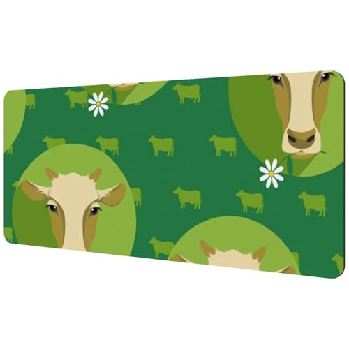 Eslifey Extra großes Mauspad, Kuh-Design, erweitertes Schreibtisch-Mauspad mit rutschfester Gummiunterseite, Schreibtischunterlage für Gamer, Büro und Zuhause, 40 x 89,5 cm Eslifey Extra großes Mauspad, Kuh-Design, erweitertes Schreibtisch-Mauspad mit rutschfester Gummiunterseite, Schreibtischunterlage für Gamer, Büro und Zuhause, 40 x 89,5 cm von Eslifey