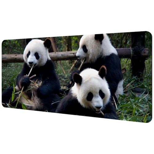 Eslifey Extra großes Mauspad, Panda-Tier-Schreibtisch-Mauspad mit rutschfester Gummiunterseite, Schreibtischunterlage für Gamer, Büro und Zuhause, 40 x 89,5 cm von Eslifey