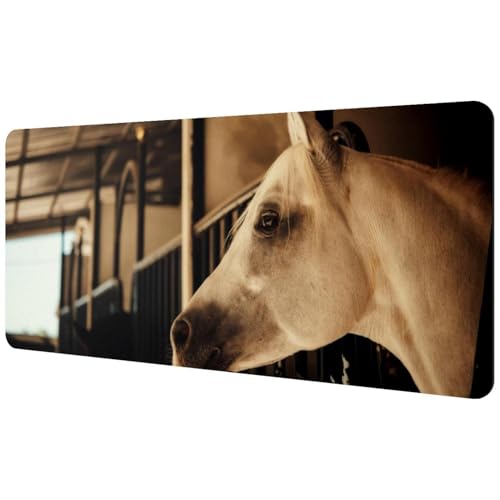 Eslifey Extra großes Mauspad, Pferd auf Natur, erweitertes Schreibtisch-Mauspad mit rutschfester Gummiunterseite, Schreibtischunterlage für Gamer, Büro und Zuhause, 40 x 89,5 cm Eslifey Extra großes Mauspad, Pferd auf Natur, erweitertes Schreibtisch-Mauspad mit rutschfester Gummiunterseite, Schreibtischunterlage für Gamer, Büro und Zuhause, 40 x 89,5 cm von Eslifey