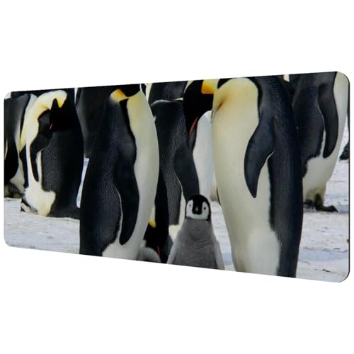 Eslifey Extra großes Mauspad, Pinguine und Baby, erweitertes Schreibtisch-Mauspad mit rutschfester Gummiunterseite, Schreibtischunterlage für Gamer, Büro und Zuhause, 40 x 89,5 cm Eslifey Extra großes Mauspad, Pinguine und Baby, erweitertes Schreibtisch-Mauspad mit rutschfester Gummiunterseite, Schreibtischunterlage für Gamer, Büro und Zuhause, 40 x 89,5 cm von Eslifey