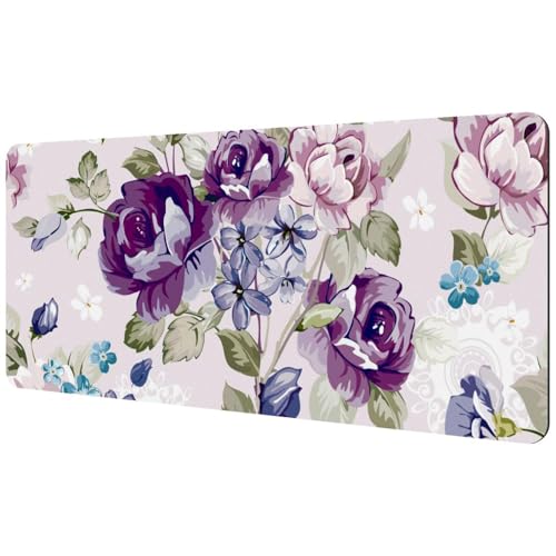 Eslifey Extra großes Mauspad, Rosen-Design, erweitertes Schreibtisch-Mauspad mit rutschfester Gummiunterseite, Schreibtischunterlage für Gamer, Büro und Zuhause, 40 x 89,5 cm Eslifey Extra großes Mauspad, Rosen-Design, erweitertes Schreibtisch-Mauspad mit rutschfester Gummiunterseite, Schreibtischunterlage für Gamer, Büro und Zuhause, 40 x 89,5 cm von Eslifey