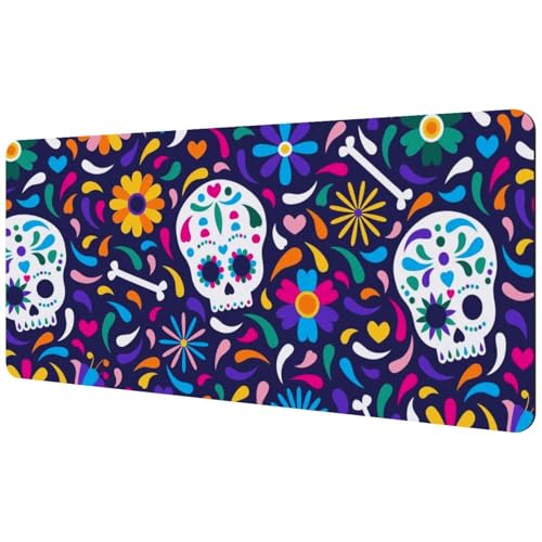 Eslifey Extra großes Mauspad, Totenkopf-Design, erweitertes Schreibtisch-Mauspad mit rutschfester Gummiunterseite, Schreibtischunterlage für Gamer, Büro und Zuhause, 40 x 89,5 cm Eslifey Extra großes Mauspad, Totenkopf-Design, erweitertes Schreibtisch-Mauspad mit rutschfester Gummiunterseite, Schreibtischunterlage für Gamer, Büro und Zuhause, 40 x 89,5 cm von Eslifey