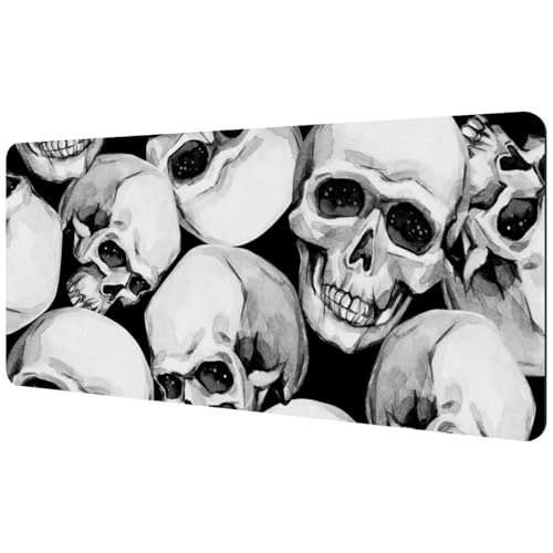 Eslifey Extra großes Mauspad, Totenkopf-Design, erweitertes Schreibtisch-Mauspad mit rutschfester Gummiunterseite, Schreibtischunterlage für Gamer, Büro und Zuhause, 40 x 89,5 cm Eslifey Extra großes Mauspad, Totenkopf-Design, erweitertes Schreibtisch-Mauspad mit rutschfester Gummiunterseite, Schreibtischunterlage für Gamer, Büro und Zuhause, 40 x 89,5 cm von Eslifey