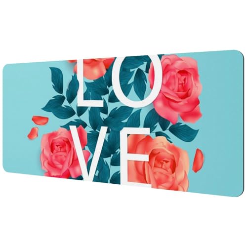 Eslifey Extra großes Mauspad, blaue Blume, erweitertes Schreibtisch-Mauspad mit rutschfester Gummiunterseite, Schreibtischunterlage für Gamer, Büro und Zuhause, 40 x 89,5 cm Eslifey Extra großes Mauspad, blaue Blume, erweitertes Schreibtisch-Mauspad mit rutschfester Gummiunterseite, Schreibtischunterlage für Gamer, Büro und Zuhause, 40 x 89,5 cm von Eslifey