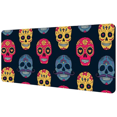 Eslifey Extra großes Mauspad, buntes Totenkopf-Design, erweitertes Schreibtisch-Mauspad mit rutschfester Gummiunterseite, Schreibtischunterlage für Gamer, Büro und Zuhause, 40 x 89,5 cm Eslifey Extra großes Mauspad, buntes Totenkopf-Design, erweitertes Schreibtisch-Mauspad mit rutschfester Gummiunterseite, Schreibtischunterlage für Gamer, Büro und Zuhause, 40 x 89,5 cm von Eslifey