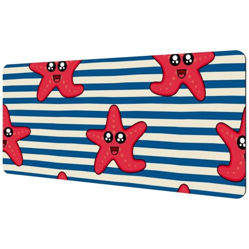 Eslifey Extra großes Mauspad, gestreiftes Seestern-Design, erweitertes Schreibtisch-Mauspad mit rutschfester Gummiunterseite, Schreibtischunterlage für Gamer, Büro und Zuhause, 40 x 89,5 cm Eslifey Extra großes Mauspad, gestreiftes Seestern-Design, erweitertes Schreibtisch-Mauspad mit rutschfester Gummiunterseite, Schreibtischunterlage für Gamer, Büro und Zuhause, 40 x 89,5 cm von Eslifey