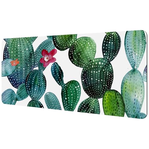 Eslifey Extra großes Mauspad, grüne Pflanze, Kaktusblume, erweitertes Schreibtisch-Mauspad mit rutschfester Gummiunterseite, Schreibtischunterlage für Gamer, Büro und Zuhause, 40 x 89,5 cm Eslifey Extra großes Mauspad, grüne Pflanze, Kaktusblume, erweitertes Schreibtisch-Mauspad mit rutschfester Gummiunterseite, Schreibtischunterlage für Gamer, Büro und Zuhause, 40 x 89,5 cm von Eslifey