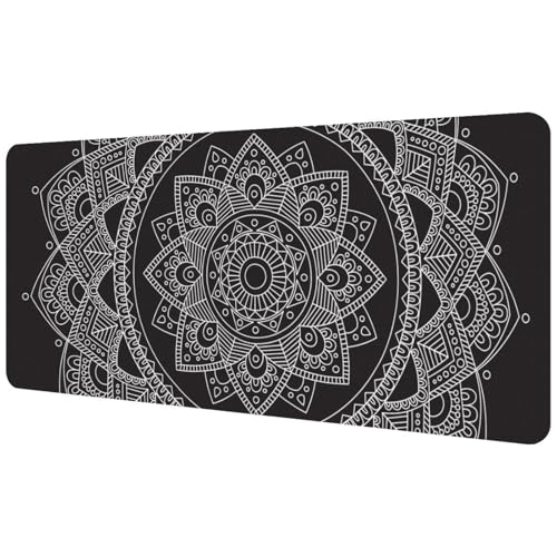 Eslifey Extra großes Mauspad, indisches Mandala, psychedelisches Henna, erweitertes Schreibtisch-Mauspad mit rutschfester Gummiunterseite, Schreibtischunterlage für Gamer, Büro und Zuhause, 40 x 89,5 Eslifey Extra großes Mauspad, indisches Mandala, psychedelisches Henna, erweitertes Schreibtisch-Mauspad mit rutschfester Gummiunterseite, Schreibtischunterlage für Gamer, Büro und Zuhause, 40 x 89,5 von Eslifey