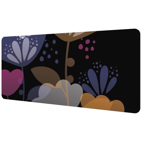 Eslifey Extra großes Mauspad, magische Tulpen und Blumen, schwarzer Hintergrund, erweitertes Schreibtisch-Mauspad mit rutschfester Gummiunterseite, Schreibtischunterlage für Gamer, Büro und Zuhause Eslifey Extra großes Mauspad, magische Tulpen und Blumen, schwarzer Hintergrund, erweitertes Schreibtisch-Mauspad mit rutschfester Gummiunterseite, Schreibtischunterlage für Gamer, Büro und Zuhause von Eslifey