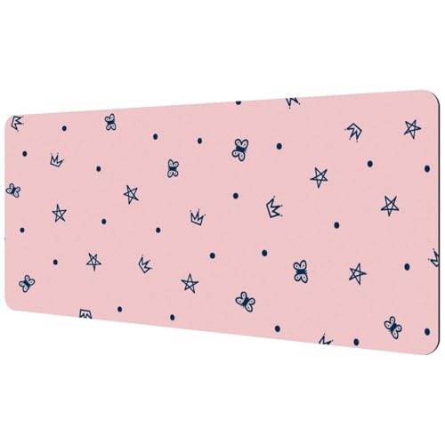 Eslifey Extra großes Mauspad, niedliche Krone, Sterne, Rosa, erweitertes Schreibtisch-Mauspad mit rutschfester Gummiunterseite, Schreibtischunterlage für Gamer, Büro und Zuhause, 40 x 89,5 cm Eslifey Extra großes Mauspad, niedliche Krone, Sterne, Rosa, erweitertes Schreibtisch-Mauspad mit rutschfester Gummiunterseite, Schreibtischunterlage für Gamer, Büro und Zuhause, 40 x 89,5 cm von Eslifey
