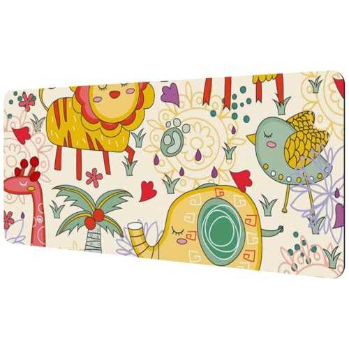 Eslifey Extra großes Mauspad, niedliche Tiere, erweitertes Schreibtisch-Mauspad mit rutschfester Gummiunterseite, Schreibtischunterlage für Gamer, Büro und Zuhause, 40 x 89,5 cm Eslifey Extra großes Mauspad, niedliche Tiere, erweitertes Schreibtisch-Mauspad mit rutschfester Gummiunterseite, Schreibtischunterlage für Gamer, Büro und Zuhause, 40 x 89,5 cm von Eslifey
