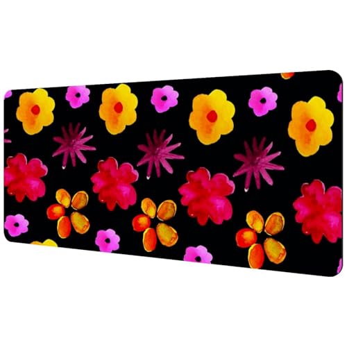 Eslifey Extra großes Mauspad, niedliches Blumenmuster, erweitertes Schreibtisch-Mauspad mit rutschfester Gummiunterseite, Schreibtischunterlage für Gamer, Büro und Zuhause, 40 x 89,5 cm von Eslifey