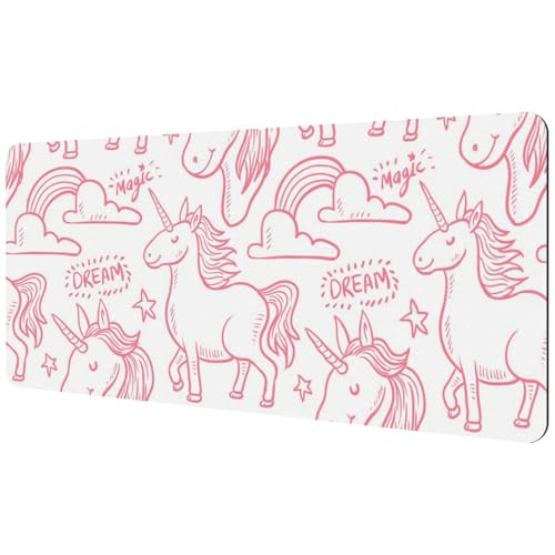 Eslifey Extra großes Mauspad, rosa Einhorn-Design, erweitertes Schreibtisch-Mauspad mit rutschfester Gummiunterseite, Schreibtischunterlage für Gamer, Büro und Zuhause, 40 x 89,5 cm Eslifey Extra großes Mauspad, rosa Einhorn-Design, erweitertes Schreibtisch-Mauspad mit rutschfester Gummiunterseite, Schreibtischunterlage für Gamer, Büro und Zuhause, 40 x 89,5 cm von Eslifey