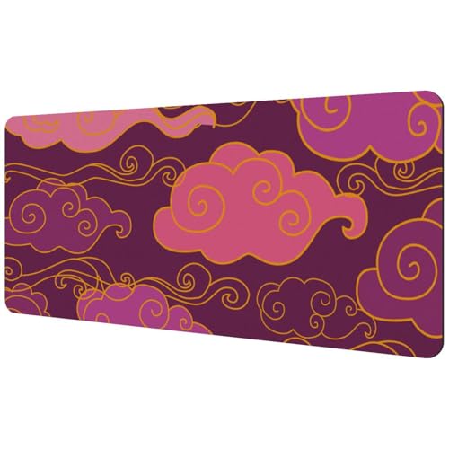 Eslifey Extra großes Mauspad, traditionelles orientalisches violettes Wolkenmuster, erweitertes Schreibtisch-Mauspad mit rutschfester Gummiunterseite, Schreibtischunterlage für Gamer, Büro und Zuhause Eslifey Extra großes Mauspad, traditionelles orientalisches violettes Wolkenmuster, erweitertes Schreibtisch-Mauspad mit rutschfester Gummiunterseite, Schreibtischunterlage für Gamer, Büro und Zuhause von Eslifey