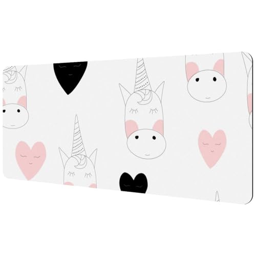 Eslifey Extra großes Mauspad, weißes Einhorn-Design, erweitertes Schreibtisch-Mauspad mit rutschfester Gummiunterseite, Schreibtischunterlage für Gamer, Büro und Zuhause, 40 x 89,5 cm Eslifey Extra großes Mauspad, weißes Einhorn-Design, erweitertes Schreibtisch-Mauspad mit rutschfester Gummiunterseite, Schreibtischunterlage für Gamer, Büro und Zuhause, 40 x 89,5 cm von Eslifey