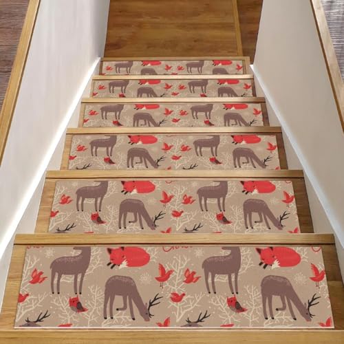 Eslifey Rutschfeste Stufenmatten für den Innenbereich, 20,3 x 76,2 cm, 15 Stück, Treppenläufer für Holzstufen, Einfassung, Treppenteppiche für Kinder, ältere Menschen und Haustiere, mit Eslifey Rutschfeste Stufenmatten für den Innenbereich, 20,3 x 76,2 cm, 15 Stück, Treppenläufer für Holzstufen, Einfassung, Treppenteppiche für Kinder, ältere Menschen und Haustiere, mit von Eslifey