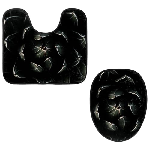 Eslifey Toilettendeckelbezug und U-förmige Toilettenbodenmatte Set mit 2 Stück, Überkopfansicht Sukkulenten WC-Vorleger-Set, maschinenwaschbare Sitzbezüge, rutschfeste saugfähige Teppiche Eslifey Toilettendeckelbezug und U-förmige Toilettenbodenmatte Set mit 2 Stück, Überkopfansicht Sukkulenten WC-Vorleger-Set, maschinenwaschbare Sitzbezüge, rutschfeste saugfähige Teppiche von Eslifey