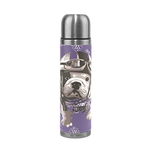 Eslifey Trinkflasche mit Hunde-Motiv, auslaufsicher, isoliert, Vakuum-Thermoskanne aus Edelstahl von Eslifey