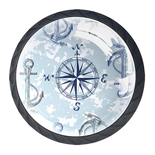 Nautischer Kompass-Anker für Tür, Schublade, Möbel-Dekoration für Küchenschrank, Frisiertisch von Eslifey