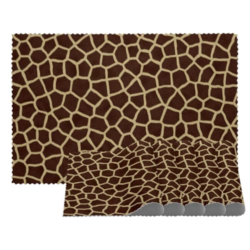 Platzsets Giraffe, hitzebeständig, waschbar, rutschfest, schmutzabweisend, für den Außenbereich, für Tisch, Küche, Esszimmer, leicht zu reinigen, 4 Stück Platzsets Giraffe, hitzebeständig, waschbar, rutschfest, schmutzabweisend, für den Außenbereich, für Tisch, Küche, Esszimmer, leicht zu reinigen, 4 Stück von Eslifey