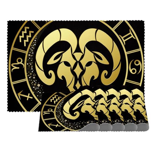 Sternbild Widder Platzsets, hitzebeständig, waschbar, rutschfest, schmutzabweisend, für den Außenbereich, für Tisch, Küche, Esszimmer, leicht zu reinigen, 4 Stück Sternbild Widder Platzsets, hitzebeständig, waschbar, rutschfest, schmutzabweisend, für den Außenbereich, für Tisch, Küche, Esszimmer, leicht zu reinigen, 4 Stück von Eslifey