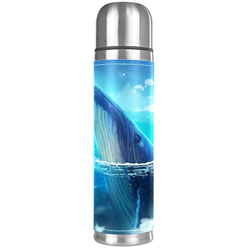 Whale Thermoskanne aus Edelstahl, isoliert, 500 ml 26x6.7cm/10.2x2.6 in Style01 Whale Thermoskanne aus Edelstahl, isoliert, 500 ml 26x6.7cm/10.2x2.6 in Style01 von Eslifey
