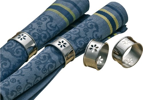 4er Set Serviettenringe SCHNEEFLOCKE aus Edelstahl poliert, im Geschenkkarton 4er Set Serviettenringe SCHNEEFLOCKE aus Edelstahl poliert, im Geschenkkarton von Esmeyer