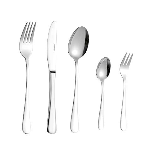Esmeyer 156-081 Besteck-Set Sylvia aus Edelstahl 18/0 poliert 30-teilig, Silberfarben, Silber von Esmeyer
