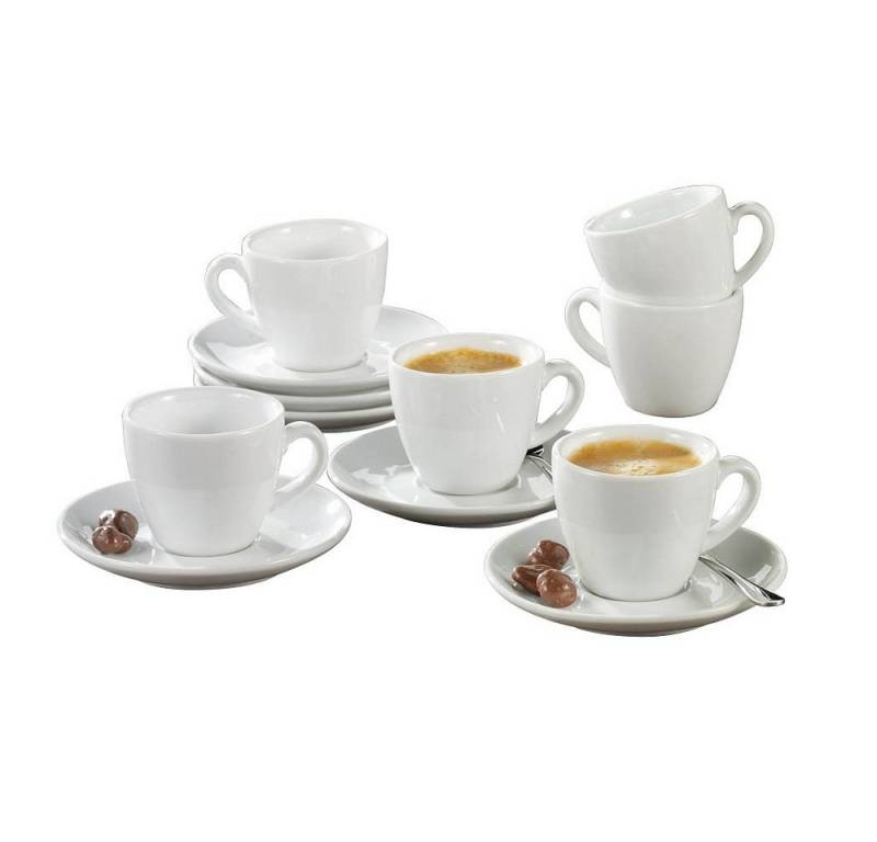 Esmeyer Geschirr-Set Esmeyer 433-213 Cappuccinotassen-Set weiß 12-teilig von Esmeyer