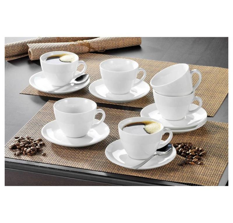 Esmeyer Geschirr-Set Esmeyer 433-255 Kaffeetassen-Set weiß 12-teilig von Esmeyer